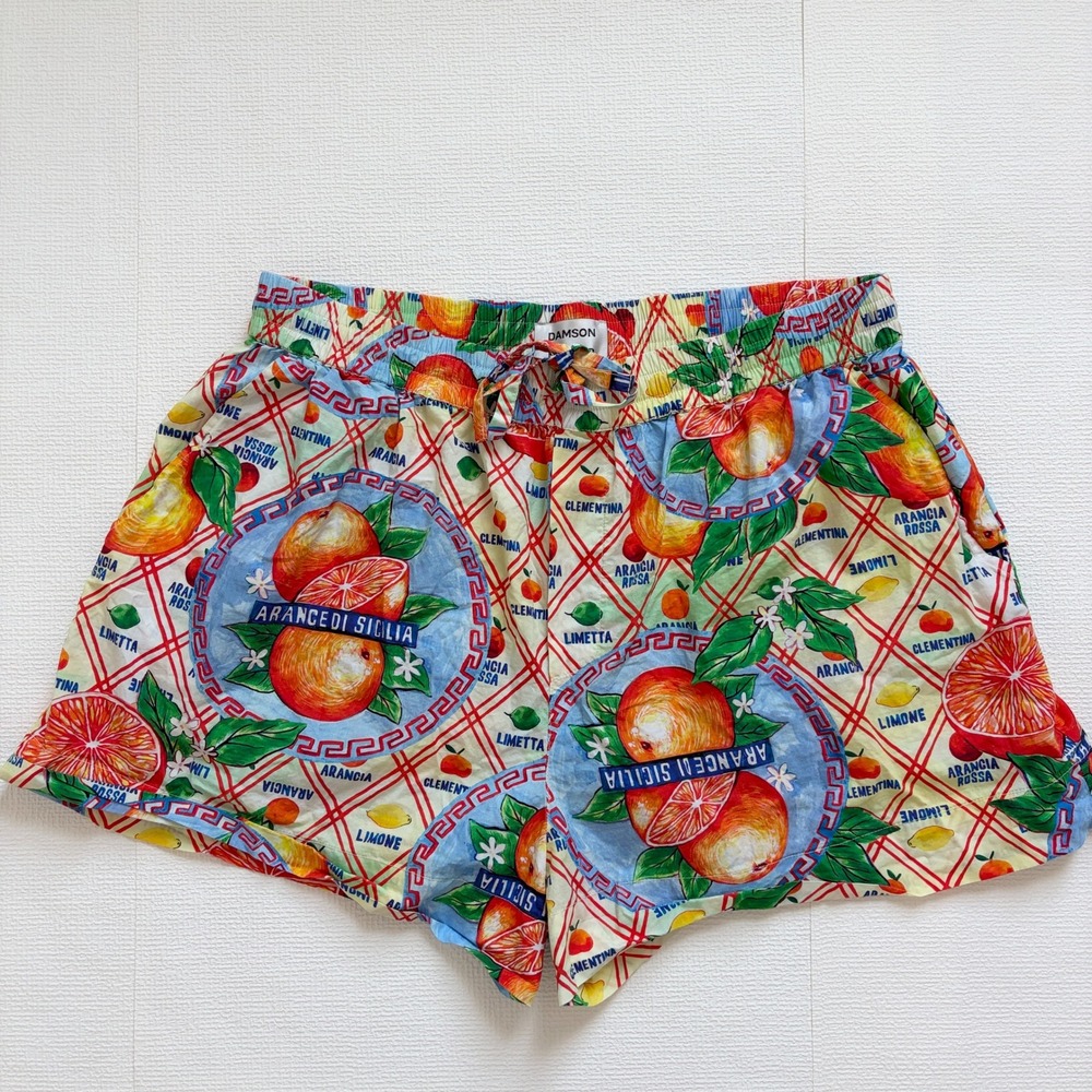 Damson Madder Shorts Arance di Sicilia Fruit Print Multi Color